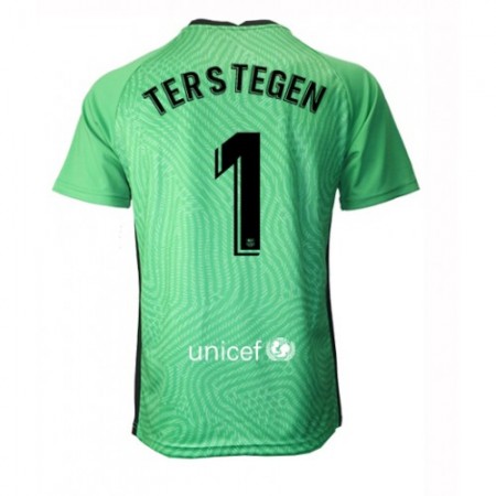 Billiga Fotbollströjor FC Barcelona Ter Stegen 1 Målvakt tröja 2020/21 M001 Kortärmad